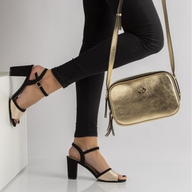 Sandale Filippo DS777 / 20 Bk Go Black Gold negru de aur 1