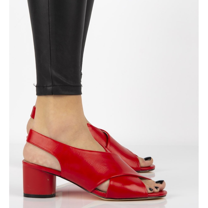 Sandale roșii Filippo DS1290 / 20 Rd roșu 2