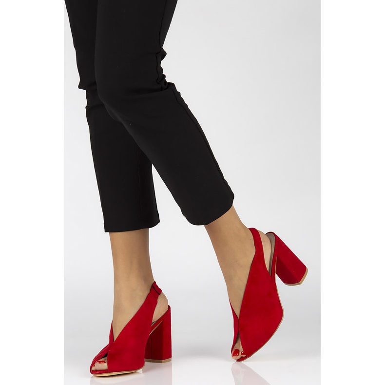 Sandale roșii Filippo DS1292 / 20 Rd roșu 1