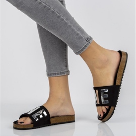 Filippo DK1374 / 20 Bk papuci negri negru 1 Filippo DK1374 / 20 Bk papuci negri negru 1