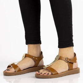 Sandale maro Filippo DS105 / 20 Br galben 2