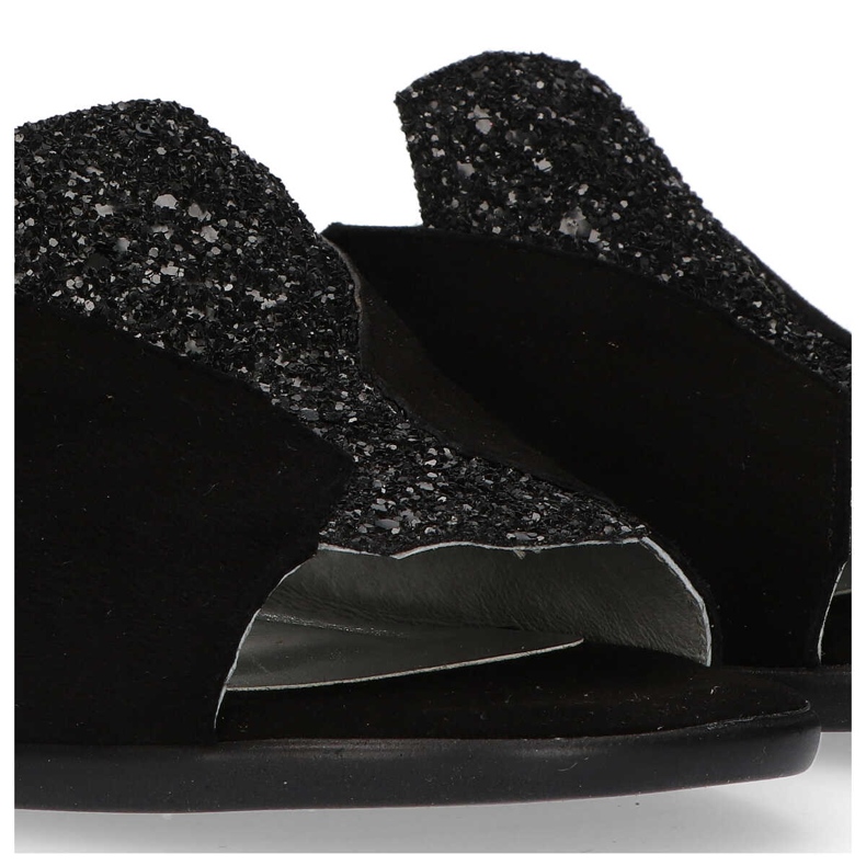 Papuci Filippo 1442 Black Suede Paiete negru 2