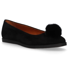 Balerina Filippo 1320 Black Suede negru 2
