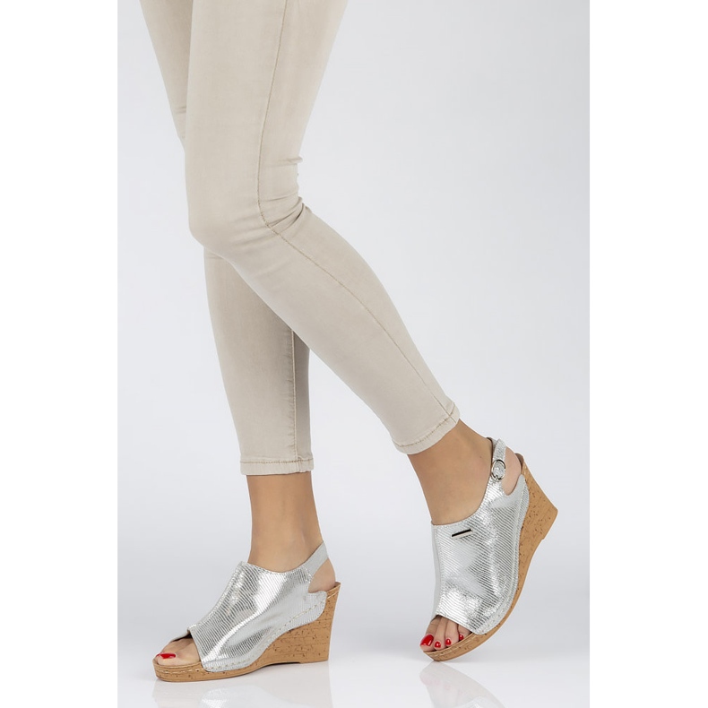 Sandale Filippo DS784 / 20 Si Silver argint gri 1