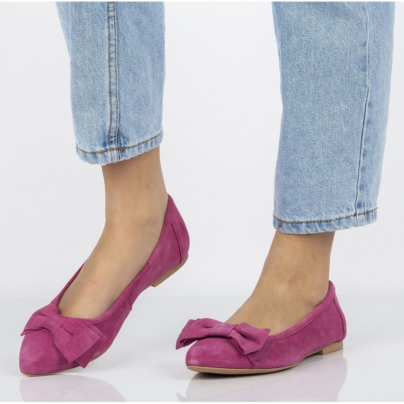 Balerini din piele Filippo DP1329 / 20 Fh roz 2