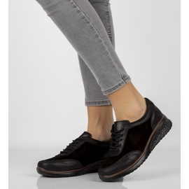 Pantofi din piele Filippo DP1509 / 20 Bk negru 2