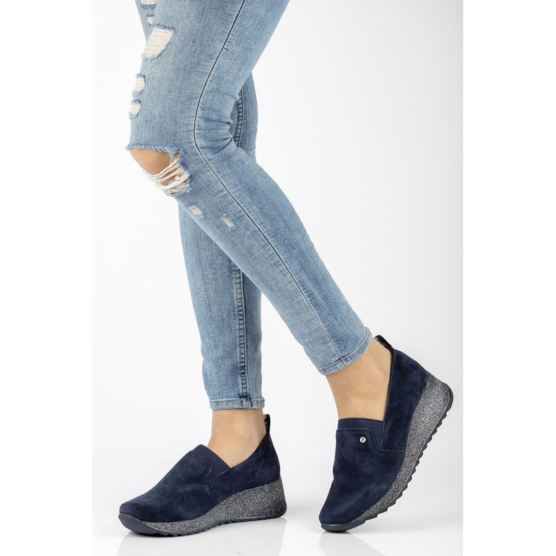 Tenisi din piele Filippo DP1500 / 20 Nv T bleumarin albastru marin 2