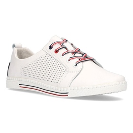 Pantofi din piele Filippo DP008 / 21 Wh alb 1