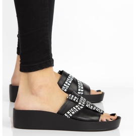 Papuci de piele Filippo DK2061 / 21 Bk negru 2