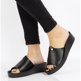 Papuci de piele Filippo DK2059 / 21 Bk negru 1