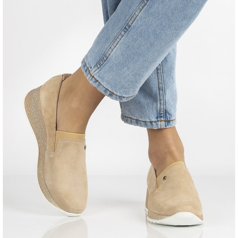 Tenisi din piele Filippo DP1500 / 21 Be beige bej 2