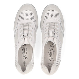 Pantofi din piele Filippo DP028 / 21 Wh alb siret 6