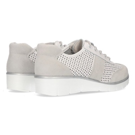 Pantofi din piele Filippo DP028 / 21 Wh alb siret 7