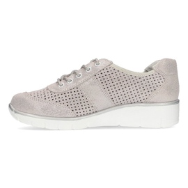 Pantofi din piele Filippo DP028 / 21 Si argintiu siret 5