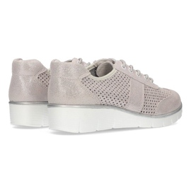 Pantofi din piele Filippo DP028 / 21 Si argintiu siret 6