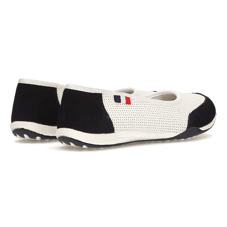 Pantofi din piele Filippo DP142 / 21 Wh Nv alb si bleumarin albastru marin 1