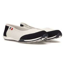 Pantofi din piele Filippo DP142 / 21 Wh Nv alb si bleumarin albastru marin 2