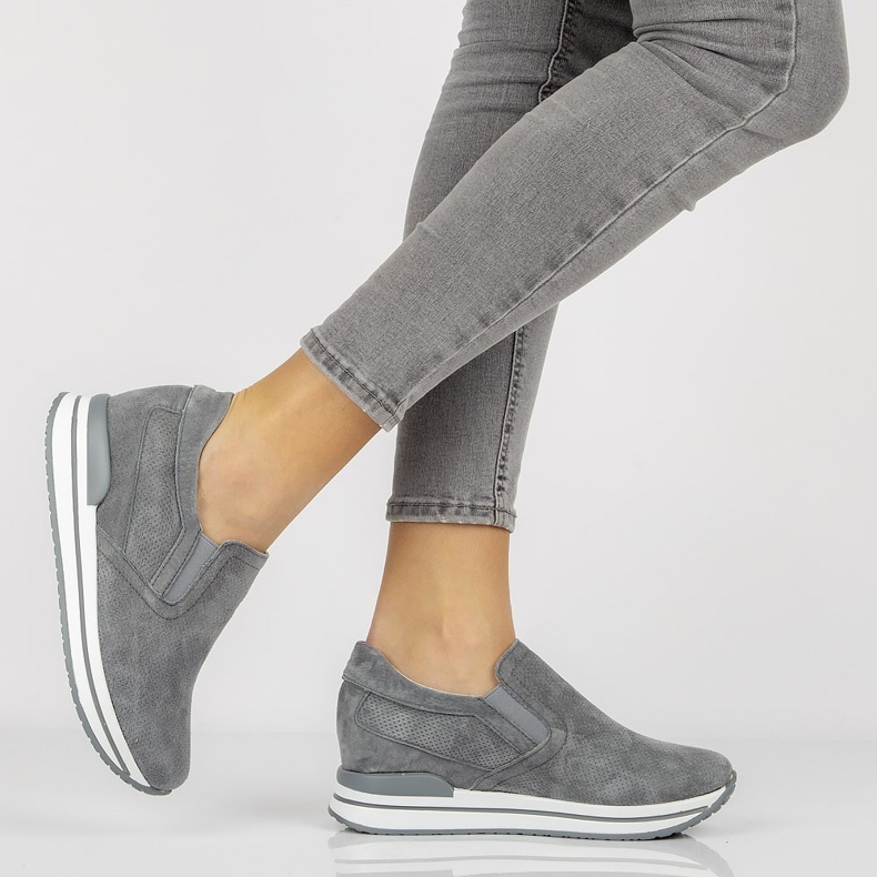 Tenisi din piele Filippo DP1512 / 21 Gr gri 1