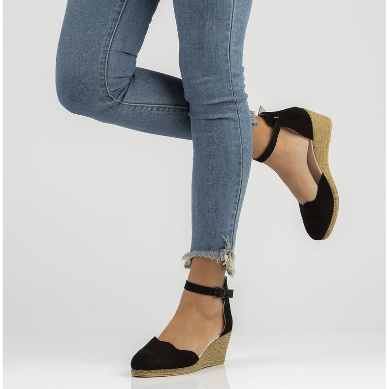 Sandale din piele Filippo DS1394 / 21 Bk Negru 2