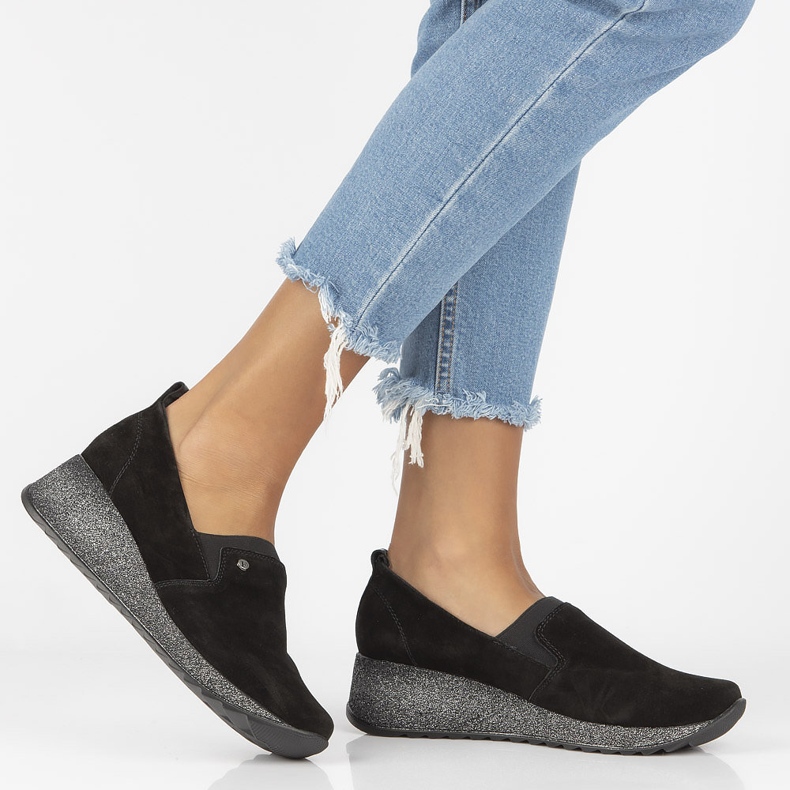 Tenisi din piele Filippo DP1500 / 21 Bk negri negru 1