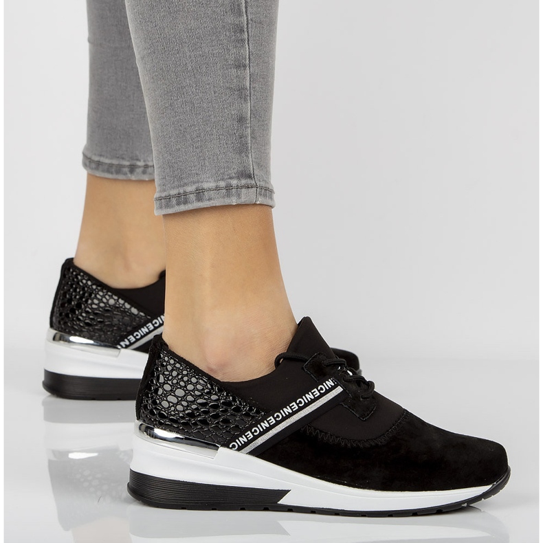 Tenisi din piele Filippo DP1388 / 21 Bk negri negru 1