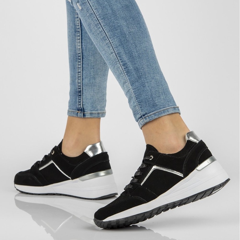 Tenisi din piele Filippo DP2003 / 21 Bk negri negru 1