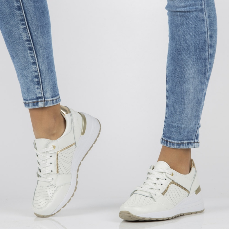 Tenisi din piele Filippo DP2003 / 21 Wh alb 1 Tenisi din piele Filippo DP2003 / 21 Wh alb 1