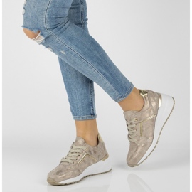 Tenisi din piele Filippo DP2003 / 21 Go gold de aur 2