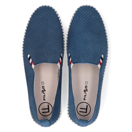 Pantofi piele FILIPPO DP1272 / 21 Bl albastru 5