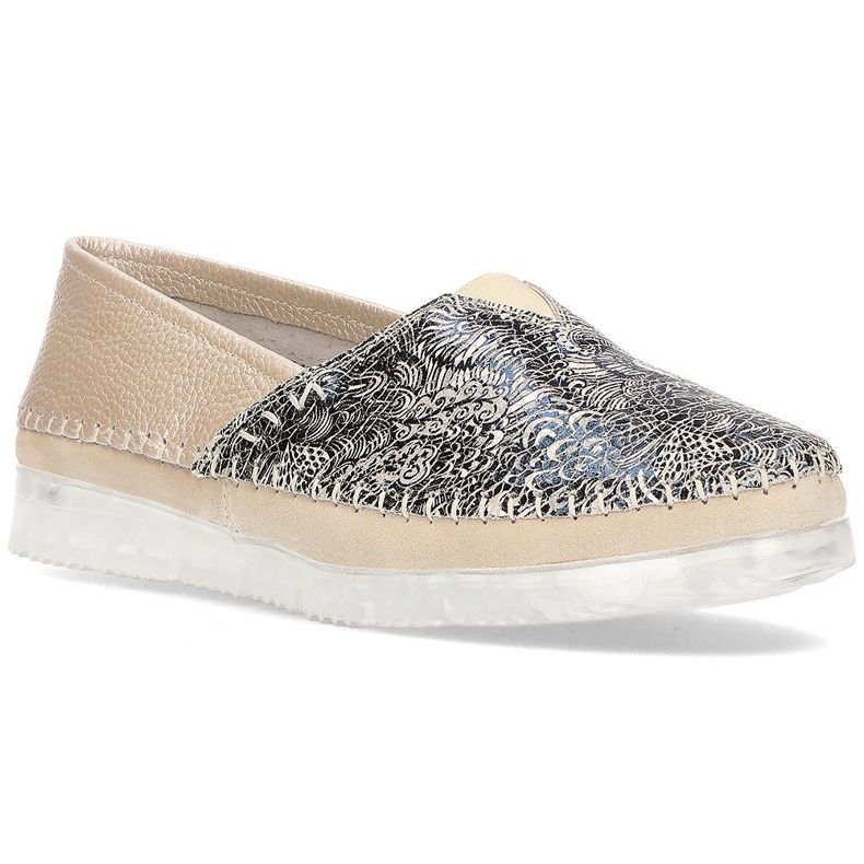 Pantofi din piele Filippo DP2147 / 21 Be beige bej multicolor 1