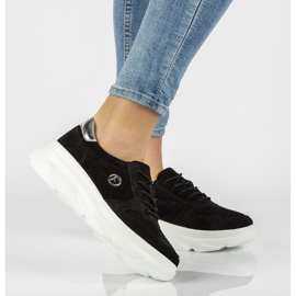 Tenisi din piele Filippo DP2138 / 21 Bk negri negru 1