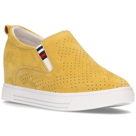 Pantofi din piele Filippo DP1356 / 21 Yl galben 1