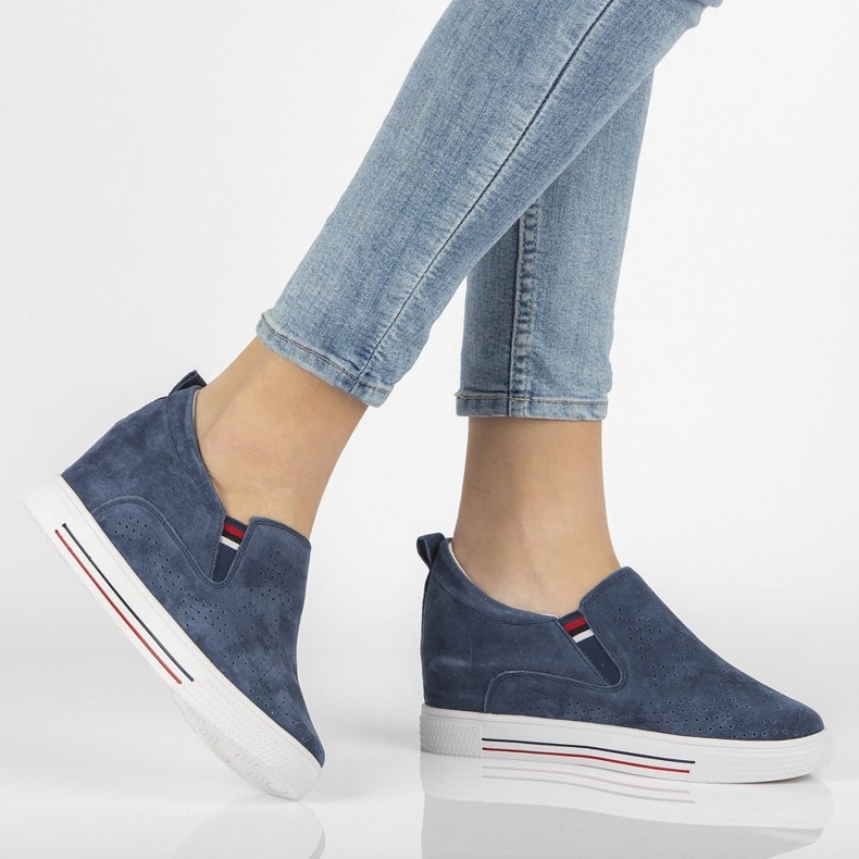 Pantofi din piele Filippo DP1356 / 21 Nv bleumarin albastru marin 1