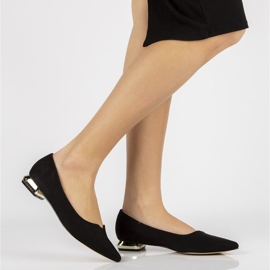 Pantofi cu toc negri Filippo DP2091 / 21 Bk negru 2