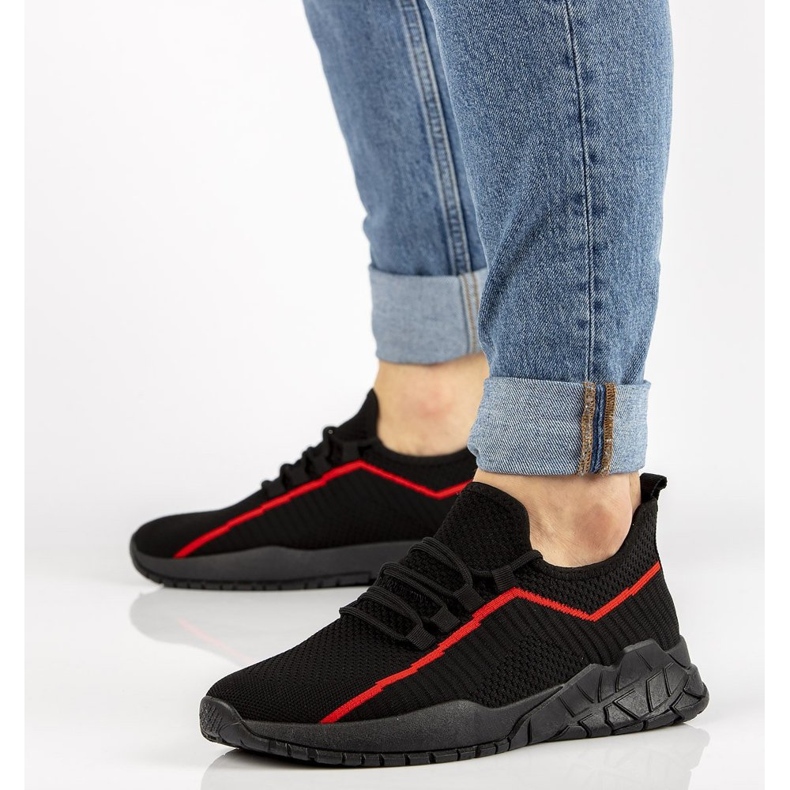 Adidași bărbați Filippo MTN2291 / 21 Bk Rd negru roșu 1