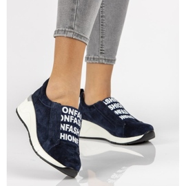 Tenisi din piele Filippo DP2053 / 21 Nv bleumarin albastru marin 1