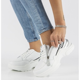 Tenisi din piele Filippo DP2057 / 21 Wh alb 1