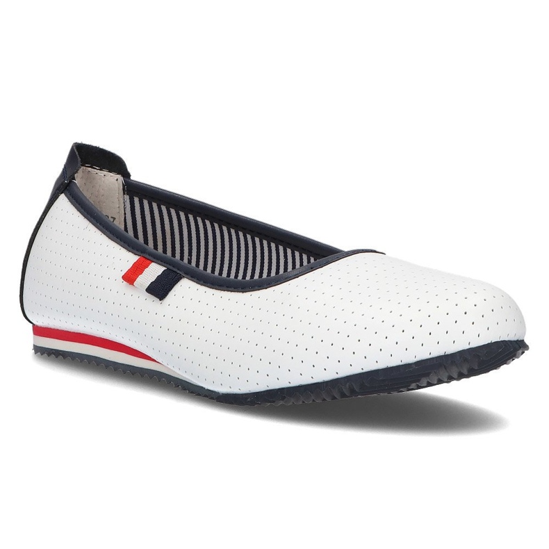 Balerini din piele Filippo DP2171 / 21 Wh alb 1 Balerini din piele Filippo DP2171 / 21 Wh alb 1