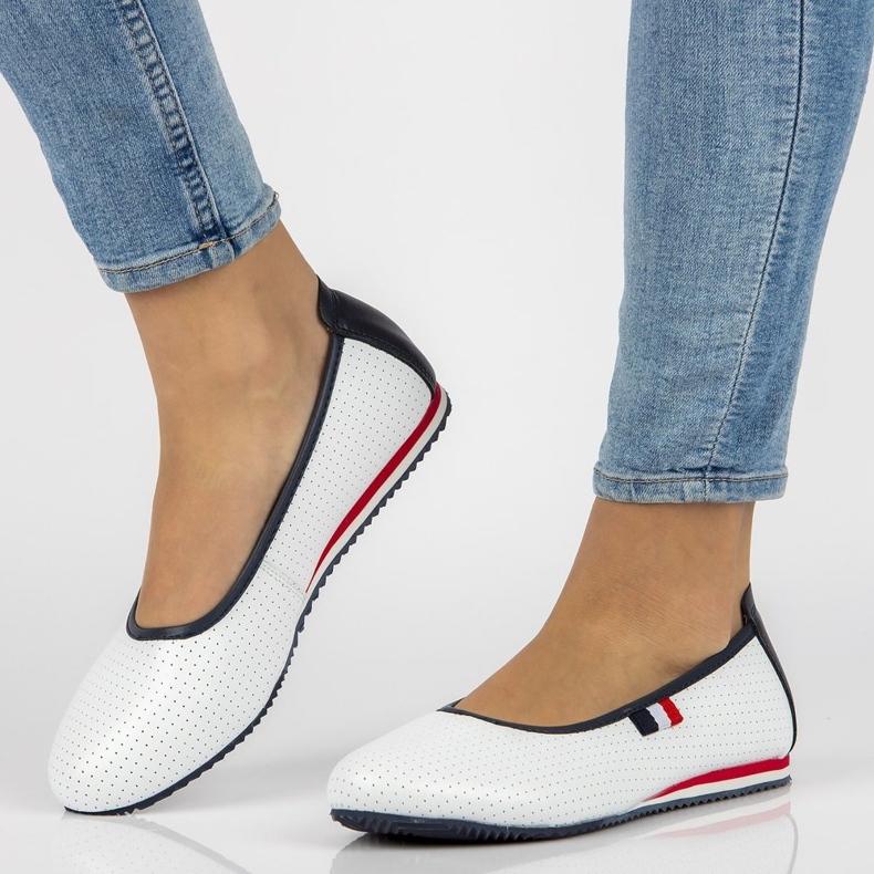 Balerini din piele Filippo DP2171 / 21 Wh alb 2 Balerini din piele Filippo DP2171 / 21 Wh alb 2