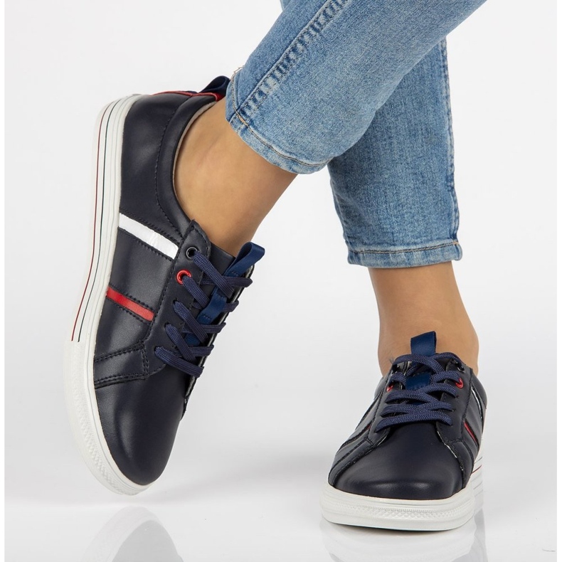 Pantofi din piele Filippo DP2045 / 21 Nv bleumarin albastru marin 1