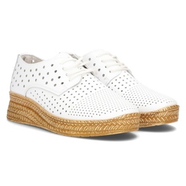 Pantofi din piele Filippo DP2162 / 21 Wh alb 1