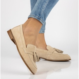 Mocasini din piele Filippo DP2149 / 21 Be beige bej 1