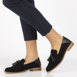 Mocasini din piele Filippo DP2332 / 21 Bk negru 1