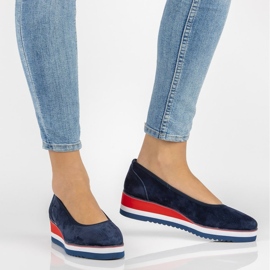 Balerini din piele Filippo DP2323 / 21 Nv bleumarin albastru marin 1