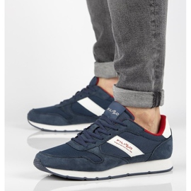 Pantofi din piele Filippo MSP2117 / 21 Nv bleumarin albastru marin 1