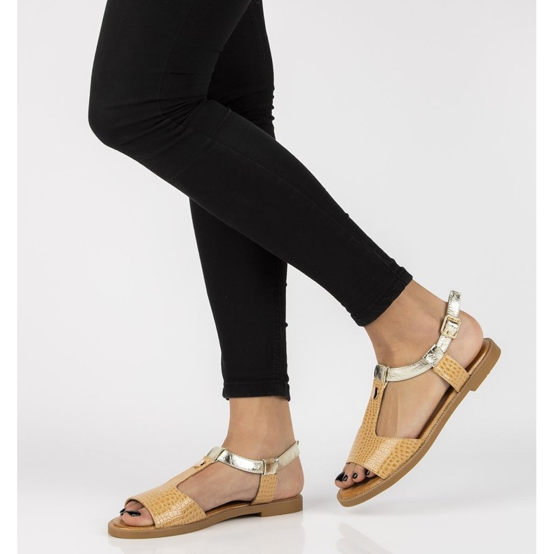 Filippo DS2099 / 21 Sandale Bej de aur 1