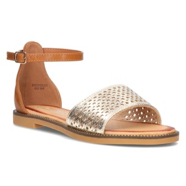 Sandale maro Filippo DS2102 / 21 Go Br de aur 1