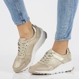 Tenisi din piele Filippo DP2008 / 21 Go golden de aur 1 Tenisi din piele Filippo DP2008 / 21 Go golden de aur 1