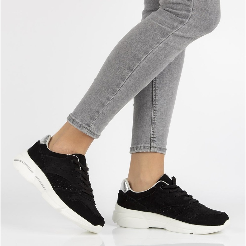 Tenisi din piele Filippo DP2156 / 21 Bk negri negru 1