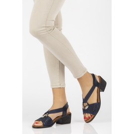 Sandale din piele Filippo DS2308 / 21 Nv bleumarin albastru marin 1